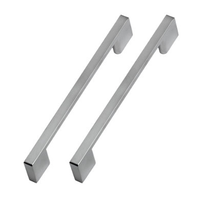 Bedroom Kit Stainless Steel Slim Square D Handle (Pack of 2)