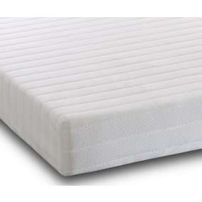BedroomBundles LTD Foam WRX Recon Foam Mattress, Firm Comfort, Removable Cover, No Springs (4FT6 UK DOUBLE, 10 CM Deep)