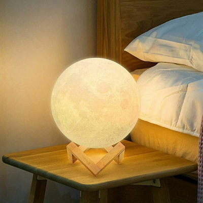 Lancoon LED Moon Pat Lamp - USB Rechargeable Touch Night Light For Kids With 3 Dimmable Levels