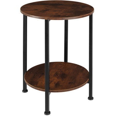 Bedside table Ballina - Industrial wood dark, rustic