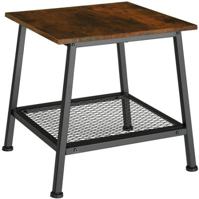 Bedside table Bedford - Industrial wood dark, rustic