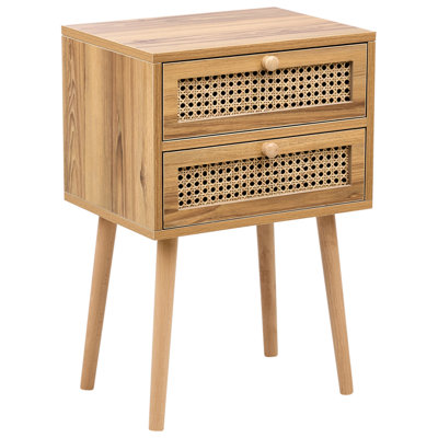 Bedside Table BUTTE Light Brown