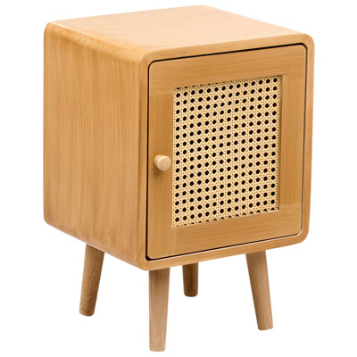 Bedside Table LEFROY Light Brown