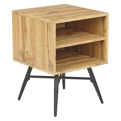 Bedside Table LUBOCK Light Brown