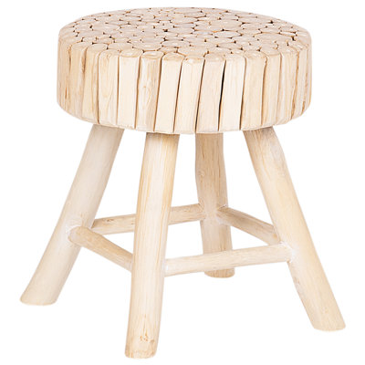 Bedside Table NAMPA Teak Wood Light Brown