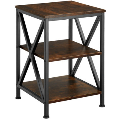 Bedside table Nottingham - Industrial wood dark, rustic