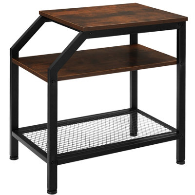 Bedside table Plymouth - Industrial wood dark, rustic