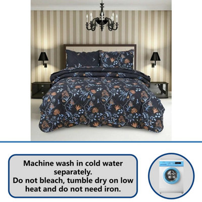 BEDSPREAD - Luxury Quilted - Reversible - Bed Throw Warm Quilt - Bedspread Patchwork Heer Design Set 150 GSM - 3 Tog