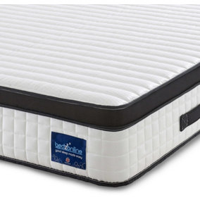 BEDZONLINE Memory Foam Mattress Pocket Sprung Mattress with 3D Breathable Knitted Fabric and Airy Mesh