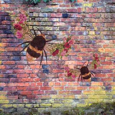 Bee Bloom Hover Bee Outdoor Vinyl Print  - Large