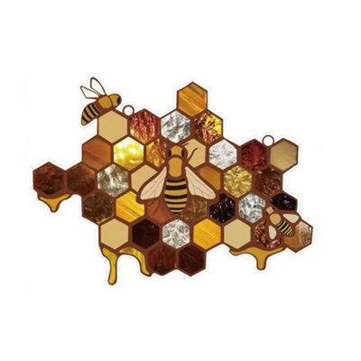 Bee Hanging Garden Decoration Outdoor Metal Bee Ornament for Fence Patio Balcony Yard