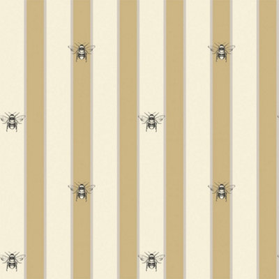 Bee Happy Wallpaper In Golden Honey