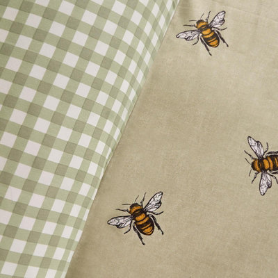 Bee Striped Duvet Cover Reversible Bedding Set - 4