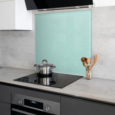 Beech Breeze Toughened Glass Kitchen Splashback - 600mm x 600mm