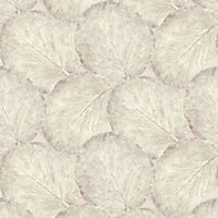 Beech Leaf Wallpaper In Blush and Beige