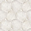 Beech Leaf Wallpaper In White and Grey