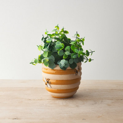 Beehive Design Ceramic Indoor Plant Pot H11 cm