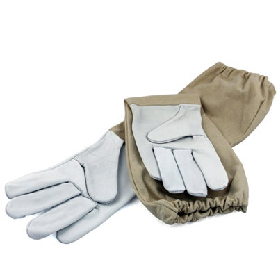 [希少] KRAZY BEE ORIGINAL GLOVES 14oz Beekeepers Bee Gloves Quality Large Leather New Beekeeping