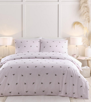 Bees Single Duvet Cover Bedding Bed Set Pink