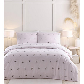 Bees Single Duvet Cover Bedding Bed Set Pink