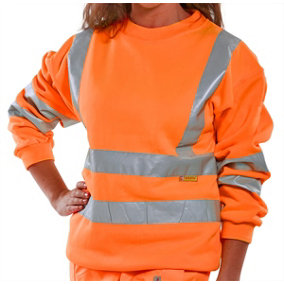 Beeswift Hi-Vis Work Sweatshirt Jumper Orange - XXXL