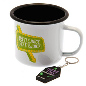 Beetlejuice I Myself Am Strange And Unusual Enamel Mug Set White/Green/Black (One Size)