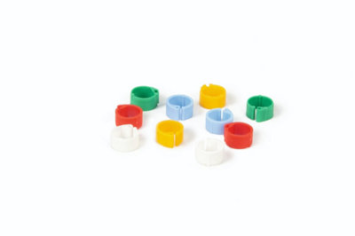 Beeztees Plastic Pigeon Leg Rings 8mm Bag 10