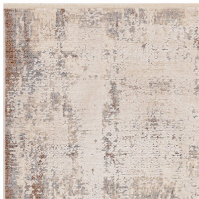 Beige Abstract 8mm Thick Anti-Shed Rug For Bedroom, Living Room, Dining Room, Stain-Resistant Modern Rug-120cm X 180cm