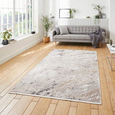 Beige Abstract Easy to Clean Modern Bedroom Dining Room and Living Room ...