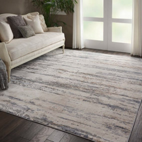 Beige Abstract Grey Abstract Luxurious Modern Easy to clean Rug for Dining Room Bed Room and Living Room-120cm X 180cm