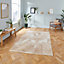 Beige/Bronze Nature Print Luxurious Modern Easy to clean Rug for Dining Room-120cm X 170cm