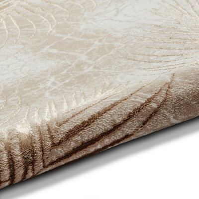 Beige/Bronze Rug, 8mm Thickness Nature Print Rug, Luxurious Rug for Bedroom, Living Room, & Dining Room-160cm X 230cm