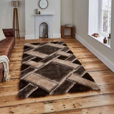 Beige/Brown Handmade Easy to clean Rug for Dining Room Bed Room and Living Room-120cm X 170cm