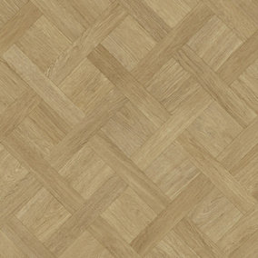 Beige Brown Wood Effect Vinyl Flooring, Anti-Slip Contract Commercial Vinyl Flooring with 3.5mm Thickness-1m(3'3") X 3m(9'9")-3m²