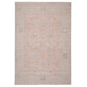 Beige Coral Traditional Distressed Boho Style Area Rug 190x280cm