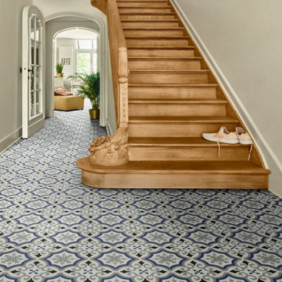 Beige Designer Effect Anti Slip Vinyl Sheet Flooring For Kitchen Bathroom Living Room-1m(3'3") X 3m(9'9")-3m² - 3