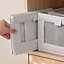Beige Foldable Fabric Clothes Jeans Box Storage Organizer with Handles