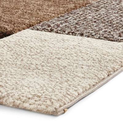 Beige/Grey Rug, Geometric Rug, Stain-Resistant Rug, Modern Luxurious Rug for Living Room, & Dining Room-120cm X 170cm