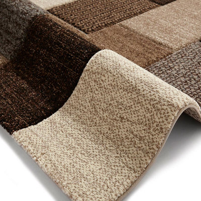 Beige/Grey Rug, Geometric Rug, Stain-Resistant Rug, Modern Luxurious Rug for Living Room, & Dining Room-120cm X 170cm