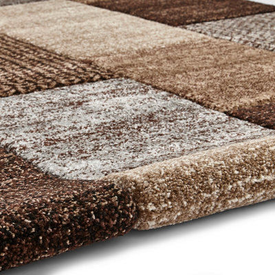 Beige/Grey Rug, Geometric Rug, Stain-Resistant Rug, Modern Luxurious Rug for Living Room, & Dining Room-120cm X 170cm