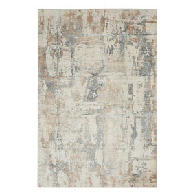 Beige Grey Rug, Stain-Resistant Modern Rug, 10mm Thickness Abstract Rug, Luxurious Rug for Dining Room-120cm X 180cm