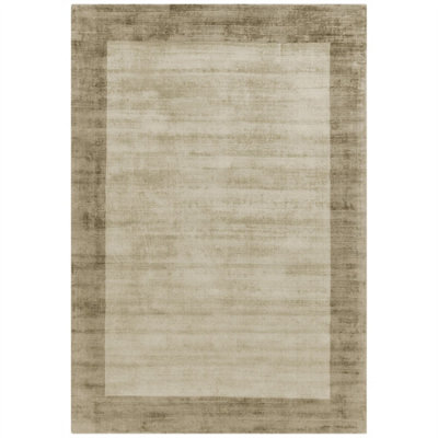 Beige Handmade , Luxurious , Modern , Plain Easy to Clean Viscose Rug for Living Room, Bedroom - 200 X 200 (Square)