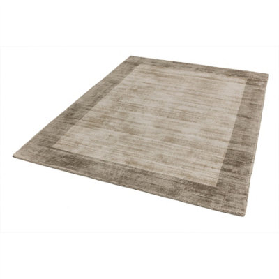 Beige Handmade , Luxurious , Modern , Plain Viscose Rug for Living Room, Bedroom - 120cm X 170cm