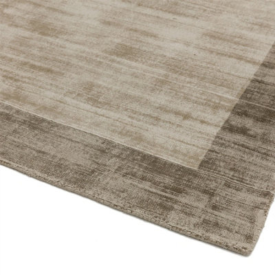 Beige Handmade , Luxurious , Modern , Plain Viscose Rug for Living Room, Bedroom - 120cm X 170cm