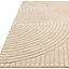 Beige Handmade Modern Wool Easy to Clean Geometric Rug For Bedroom Dining Room And Living Room -160cm X 230cm