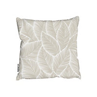 Beige Leaves (Cushion) / 45cm x 45cm