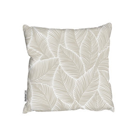 Beige Leaves (Cushion) / 45cm x 45cm