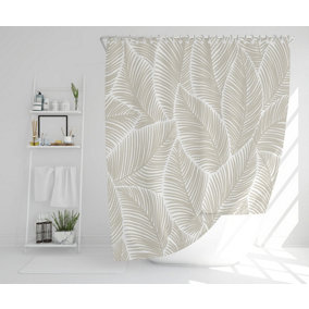 beige leaves (Shower Curtain) / Default Title