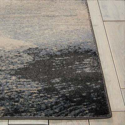 Beige Luxurious Modern Abstract Easy to Clean Rug For Bedroom & Living Room-160cm X 221cm