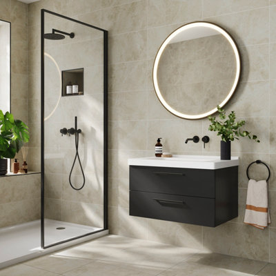 Beige Matt Porcelain Wall & Floor Tile 30x60cm Pk/9 (1.62m2)